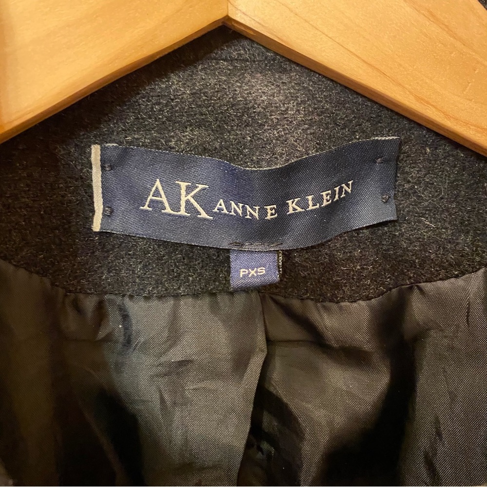 Anne Klein Charcoal Double Breasted Pea Coat PXS - Picture 3 of 6